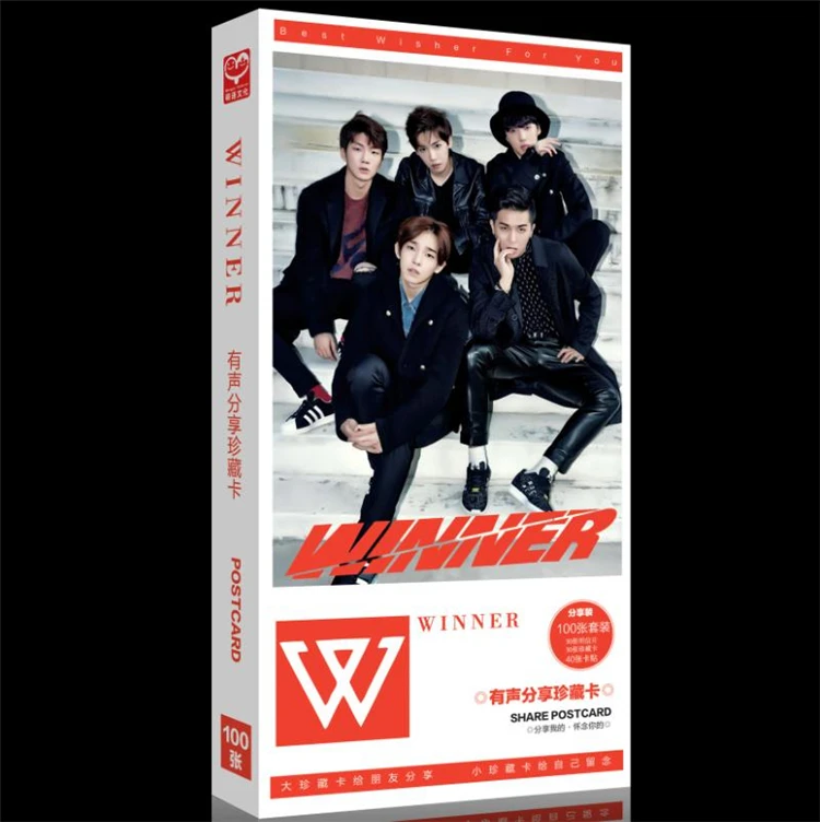 Kpop winner/super junior официальный альбом группы 90 наборов k pop win back карты сувенир подарок