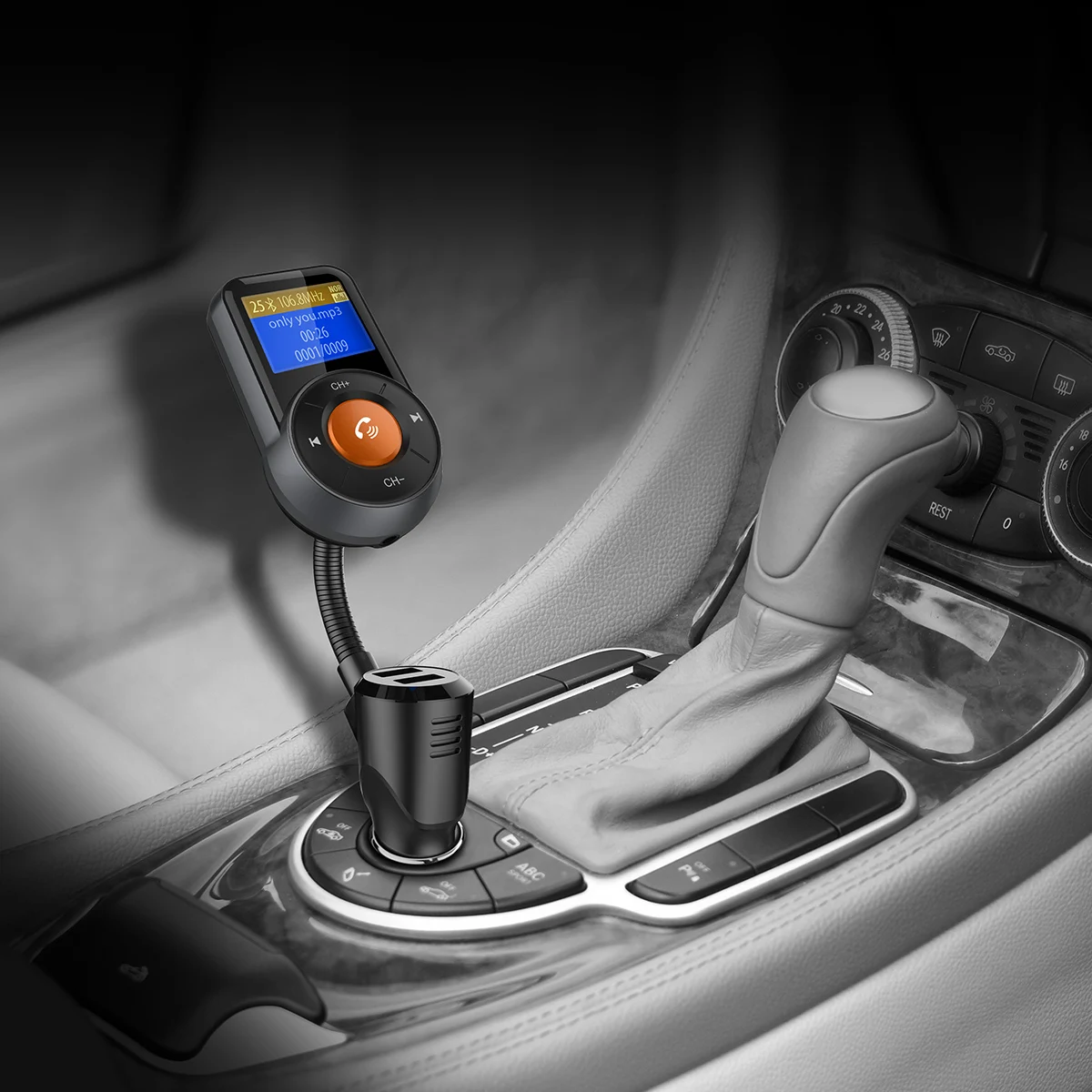 BT76 автомобильный набор Handsfree Беспроводной Bluetooth FM передатчик ЖК дисплей MP3 плеер