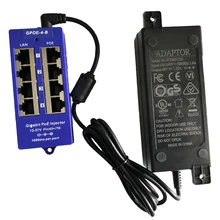 4 порта гигабитная мощность по Ethernet PoE инжектор для 802.3af/пассивных устройств с 48v60w Источник питания: GPOE-4B-48v60w