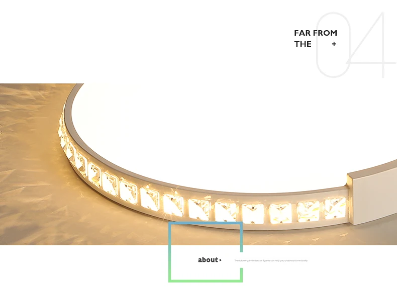 420/520/620 мм с украшением в виде кристаллов круглый современная светодиодная люстра белая отделка Потолочная люстра для Гостиная Спальня