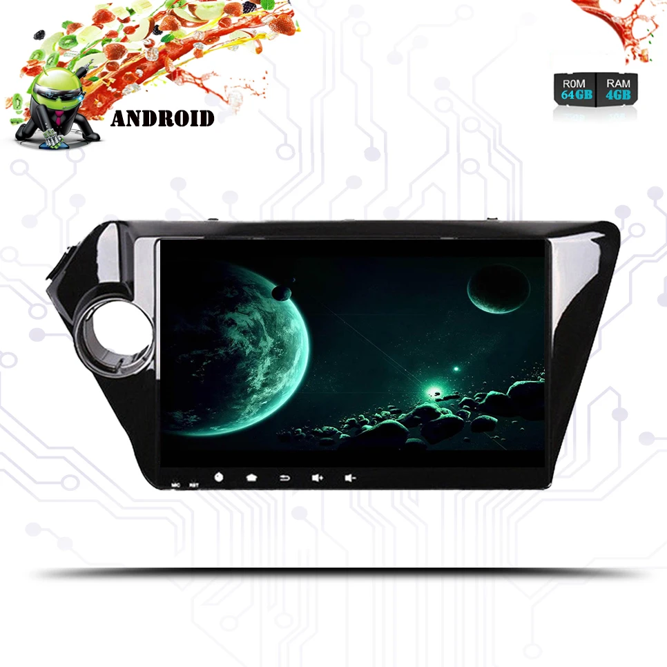 IPS android 9 0 4G + 64G автомобильный dvd плеер gps навигация для Kia k2 RIO 2010 2011 2012 2013 2014 2015 Радио