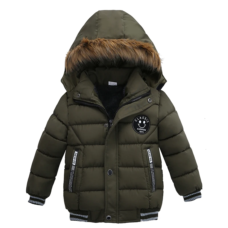 New Style Hooded Winter Warm Coat Jacket Zipped Kids Boys Jackets Boy ...