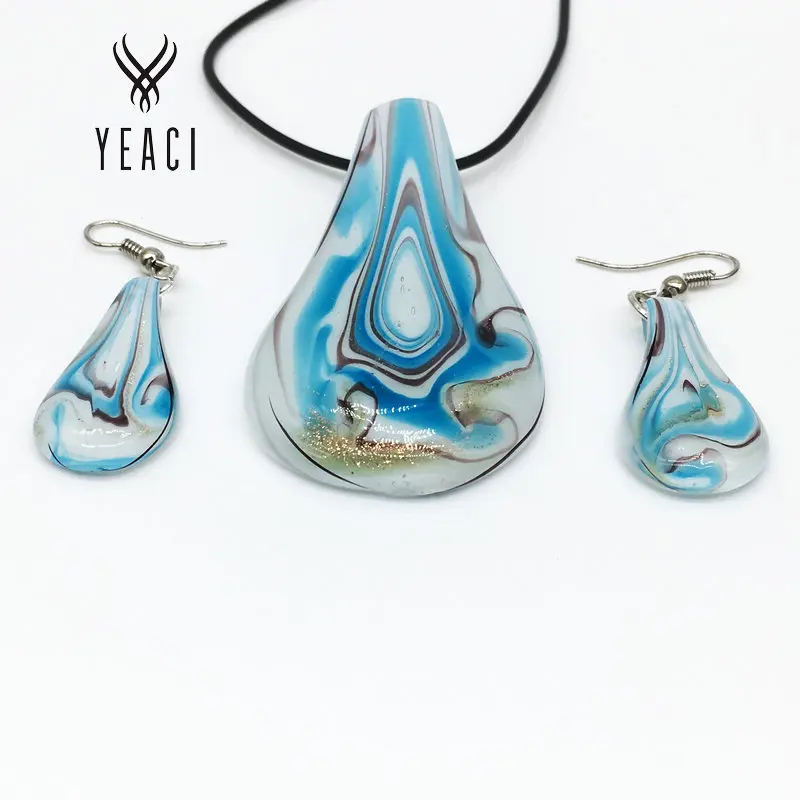 

5Set/Lot Chinese Style Retro Stereo Stained Glass Necklace Earrings Set Party Gift Collection Wholesale Free ShippingN-045