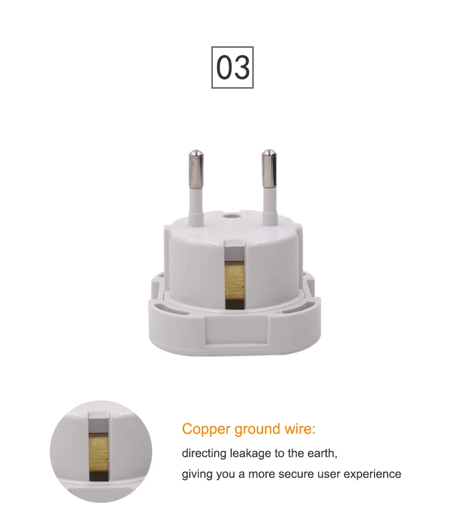 UK to European Euro EU AC Travel Charger Adapter Plug Outlet Converter Adapter power conversion plug Universal mobile phone (9)