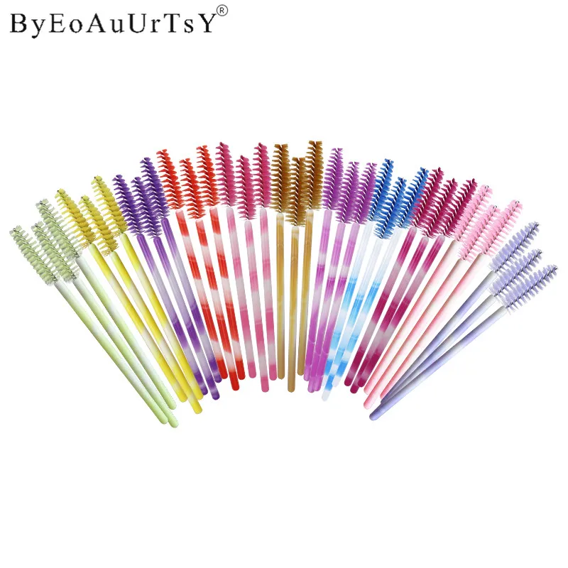 500pcs Cosmetics Eyelash Comb Brush Set Kit Disposable Eyelash Eyebrow Makeup Brush Mascara Wands Extension Tools                (13)