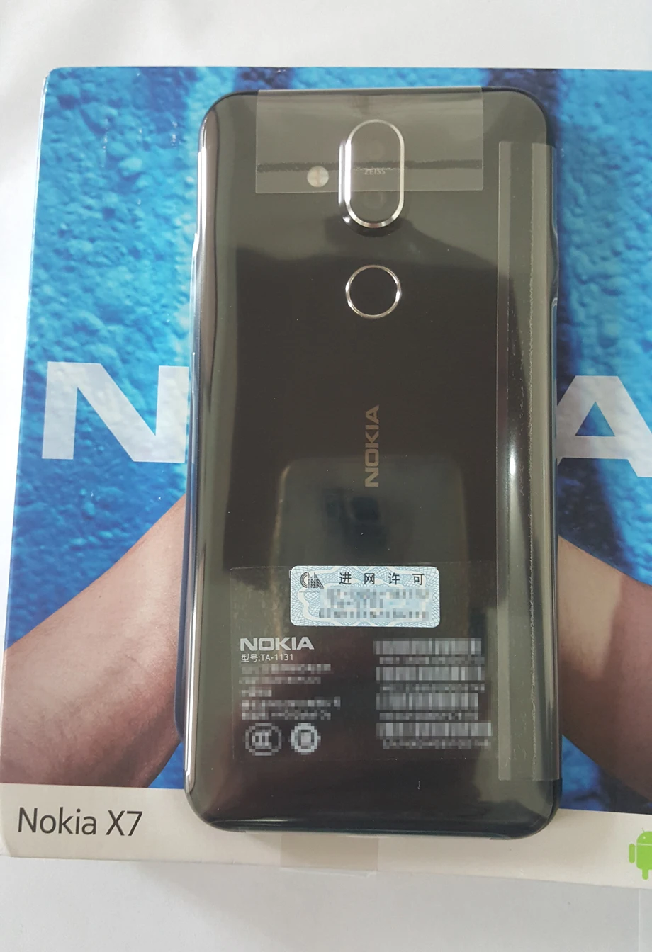 Nokia X7, 4 Гб ОЗУ, 64 Гб ПЗУ, две sim-карты, разблокированный Android мобильный телефон, LTE 6,18 '', 3 камеры, четыре ядра, 3500 мАч, отпечаток пальца, Snapdragon 710