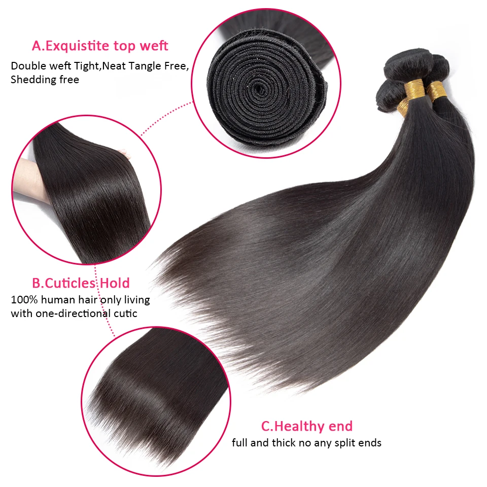 Miss Rola Brazilian Hair Weave Bundles 100% Human Hair Remy Straight Hair Extensions Natural Color 3 Bundles With Closure Miss Rola Brazilian Hair Weave Bundles 100% Human Hair Remy Straight Hair Extensions Natural Color 3 Bundles With Closure