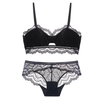 

New French lace bras suit ladies underwear without lace