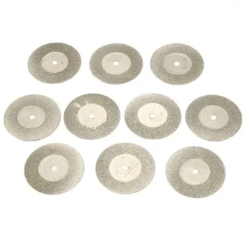

12pcs Diamond Cutting Discs Connecting Shanks Kit Cutter Glass Ceramic Stones Materials Power Rotary Tools