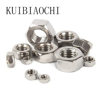 

100pcs/lot DIN934 M1.6 M2 M2.5 M3 M4 Carbon Steel Hex Nut Hexagon Nuts Metric Thread Suit For Screws Bolts HW010