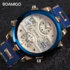 BOAMIGO Mens Watches Top Luxury Brand Men Sports Watches Men's Quartz LED Digital 3 Clock man Male Wrist Watch relogio masculino ► Photo 3/6