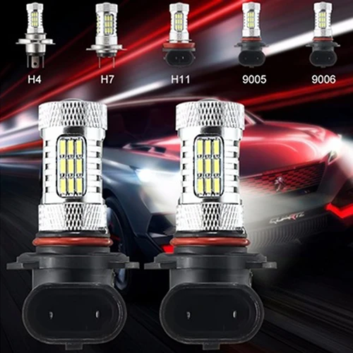 

2 Pcs 6000K 45 LED 4014 SMD Xenon Car Daytime Runing Light Bulb DC12V-24V