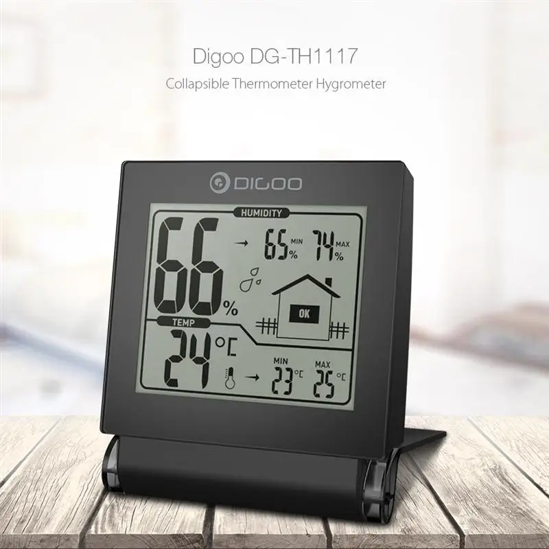 Digoo DG-TH1117 TH1117 домашний уют складной мини-складной цифровой Крытый Гигрометр Температура сеньор монитор