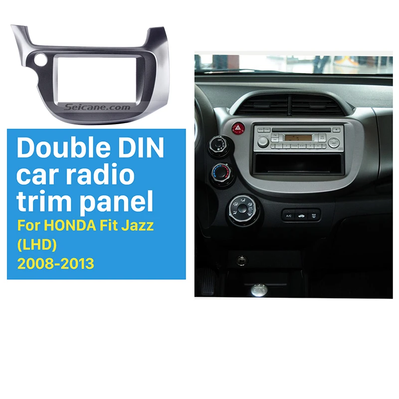 Seicane профессиональный черный 2 Din автомобиль радио фасции Для 2008 2009 2010-2013 Honda Fit LHD аудио крышка установки рамки CD отделка панели