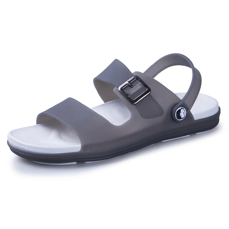 MARSON Men Sandals Summer Flip Flops Slippers Men Outdoor Beach Casual Shoes Male Sandals Water Shoes Outdoor Four Colors - Цвет: gray