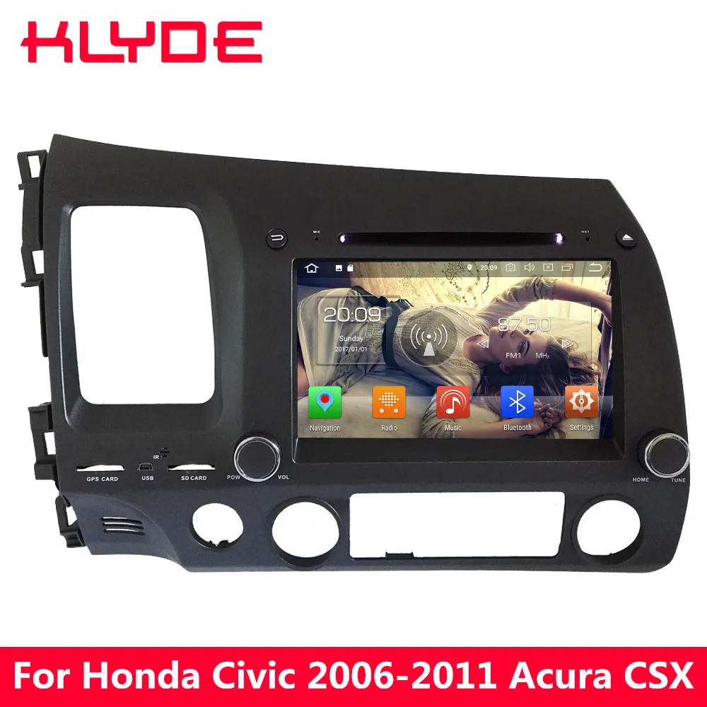 

KLYDE 8" 4G WIFI Android 8.0 Octa Core PX5 4GB RAM 32GB ROM BT Car DVD Multimedia Player Stereo Radio For Honda Civic 2006-2011