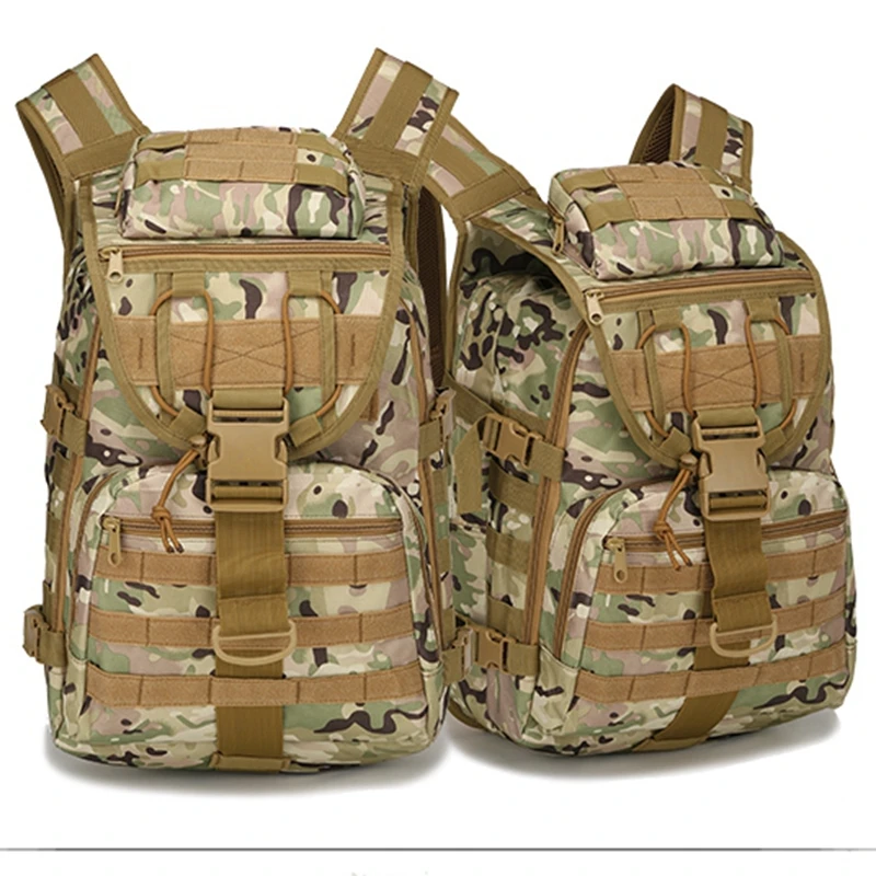 Outdoor Climbing Shoulder Backpack Tactical Camo Desert Hiking Trekking Hunting Bags Travel Gear Military Softback Pack Unisex