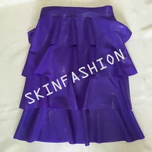 Латексная юбка фиолетовая кружевная Мода