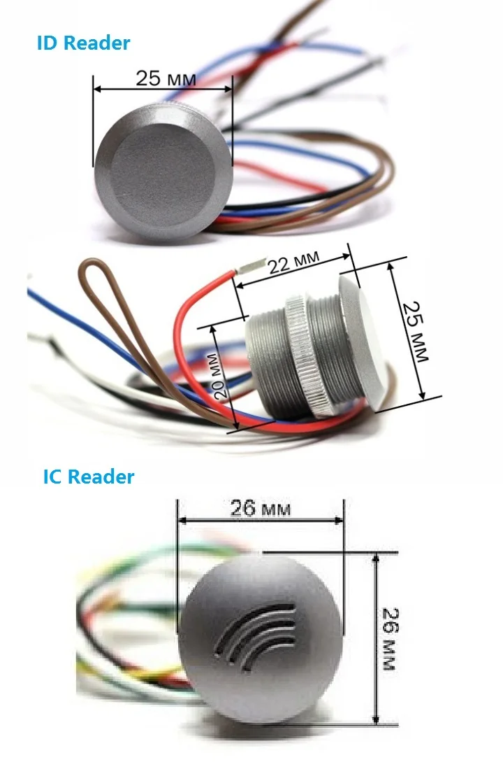 LPSECURITY мини RFID 125 кГц 13,56 МГц ID IC бесконтактный считыватель WG26 для двери Система контроля доступа