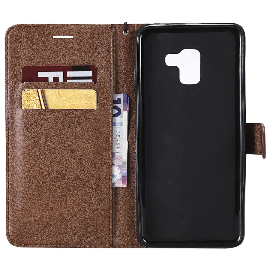 Luxury Magnetic Wallet PU Leather Case For SAMSUNG A8 Plus 2018 Card Holder Flip Phone Cover For Galaxy A8 2018 w Card Slots (20)