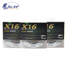 ILure брендовая прочная леска 100 м, ПЭ плетеная леска для рыбалки, 16 подставок, многофиламентная леска для ловли карпа, морская леска, Pesca