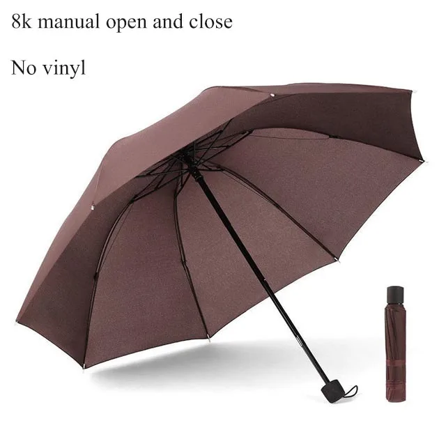 Ветронепроницаемый складной автоматический зонт от дождя для женщин, роскошные большие ветрозащитные зонты для мужчин, ветронепроницаемый Зонт 10 к - Цвет: Черный
