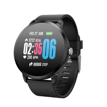 RAVI V11 Fitness tracker Smartwatch IP67 waterproof Tempered glass Heart rate monitor Pedometer Bracelet Men women Smart Watch