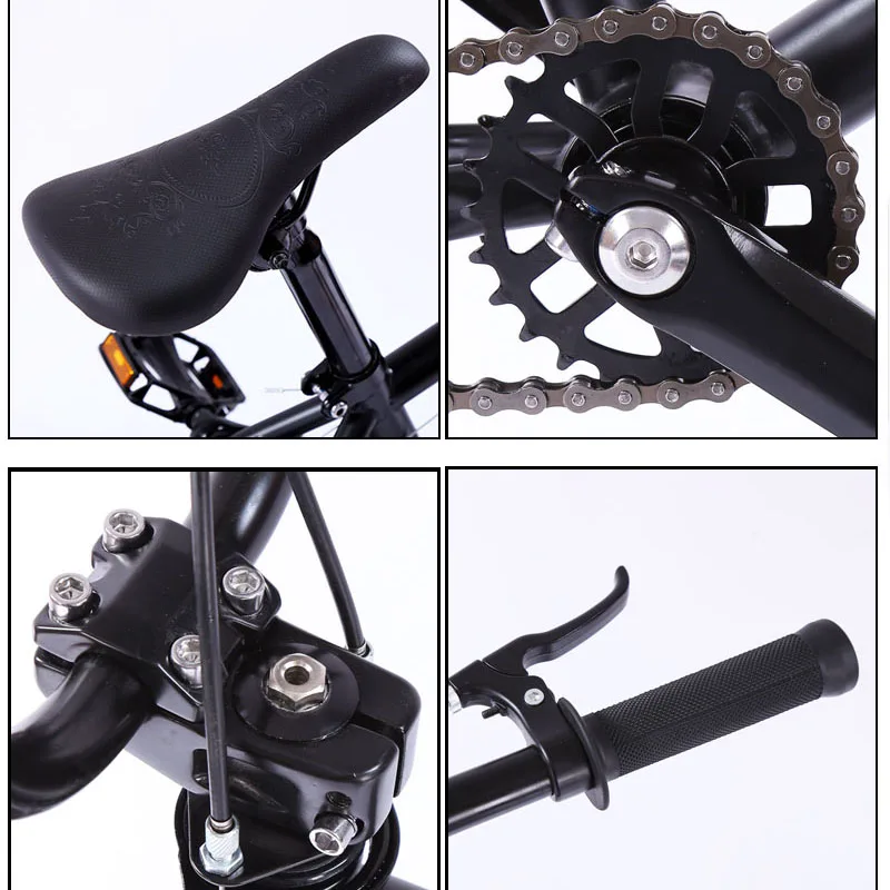 Fang de lobo de 20 pulgadas BMX marco de acero de rendimiento de la bicicleta púrpura/roja de la rueda de la bicicleta para la bicicleta acrobática de la muestra bicicleta de calle de lujo trasera