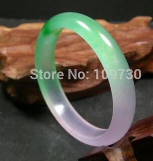 

hot sell90939 CHINESE Icy Green icy Lavender JADE Bangle Bracelet