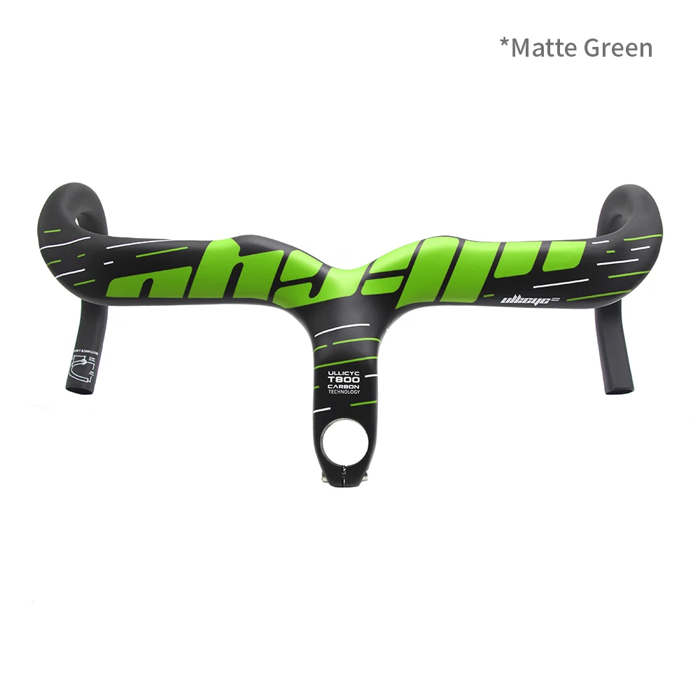 Bicycle Handlebar ULLICYC Carbon Rider Carbon Road 3K Handlebar Integrated 400/420/440*90/100/110/120mm YT340