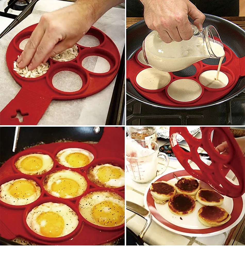Антипригарная блинница, силиконовая форма, антипригарная Круговая форма для жарки яичницы, инструмент для приготовления пищи, кольца для яиц, кухонные инструменты
