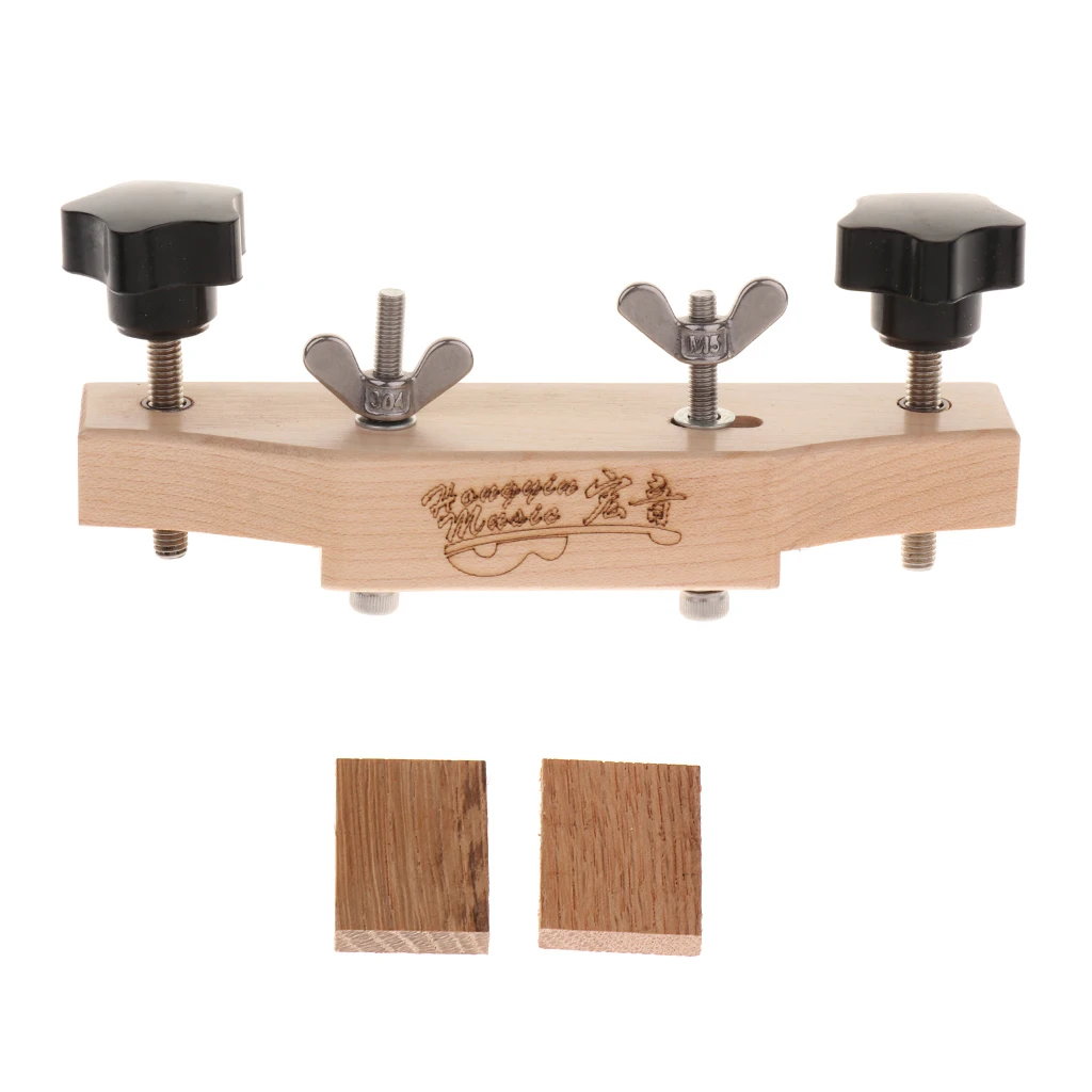 Durable Stainless Steel Solid Wood Acoustic Guitars Bridge Caul Clamp With Cork Gasket DIY Guitar Bridge Repair Tools