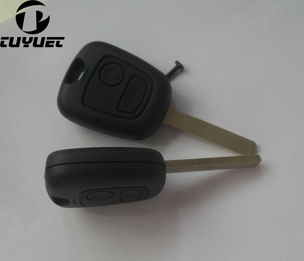 Peugeot 307 407 Remote Key Shell 2 Button VA2 Blade Without Groove (24)-1