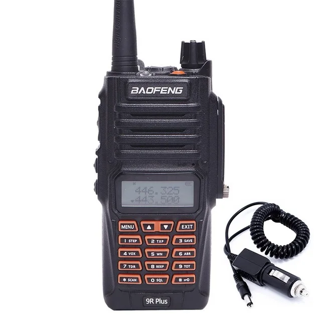 Baofeng UV-9R IP67 Водонепроницаемый иди и болтай Walkie Talkie 8 Вт Dual Band 136-174/400-520 МГц Ham cb радио 10 км дальность UV9R UV-82 UV-5R UV-XR - Цвет: car charger cable