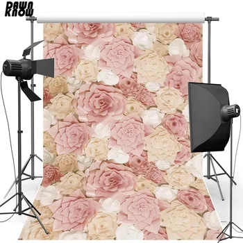 

DAWNKNOW Flower Vinyl Photography Background New Fabric Polyester Backdrops For Wedding photo studio lv071