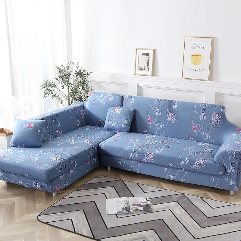 Цветочный принт шезлонг диван эластичный Диванный чехол Чехлы для дивана для гостиной(необходимо заказать 2 шт.), чтобы соответствовать угловому дивану - Цвет: Pattern 5