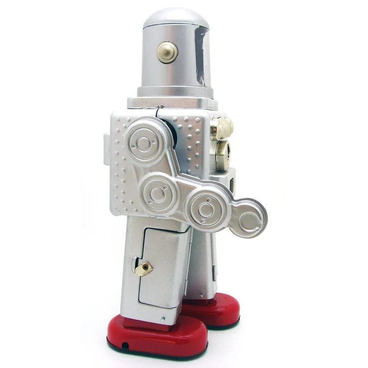 Retro Collection Tin toys mkd3 Children Metal Wind up Auto Space Robot Handmade Iron Mechanical Astro Boy Electric astronaut