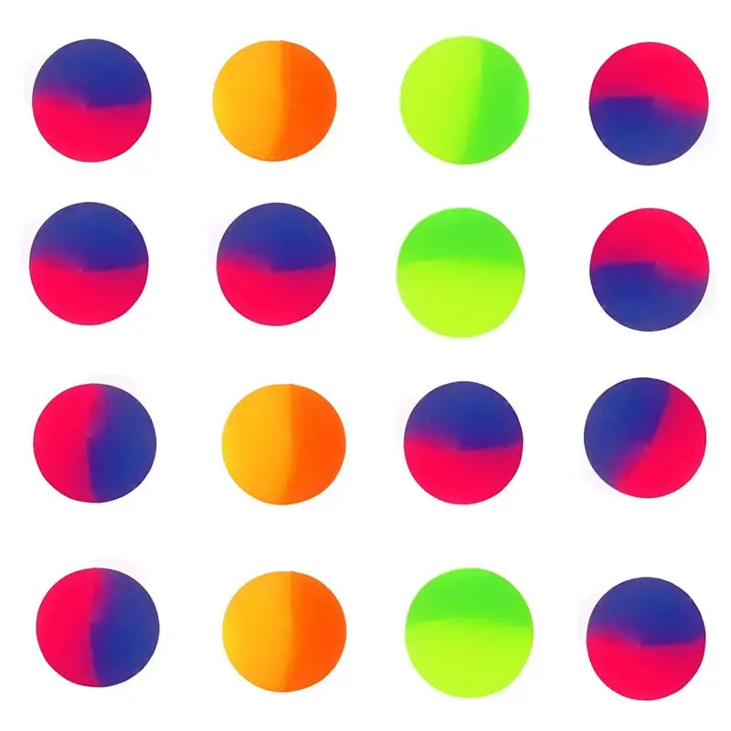 

Icy Super Balls 32mm Vibrant Two Tone Color Bouncy Balls 24 pack Kids Gift Party Favors Bag Fillers