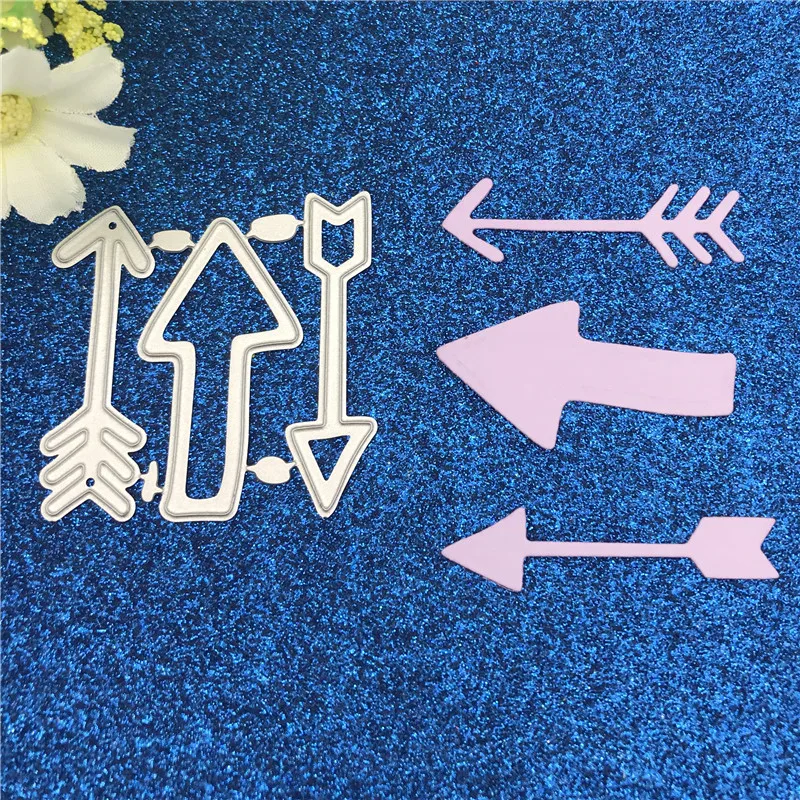 

Metal Cutting Dies 3Pcs Arrows Card Maker Stencils for DIY Scrapbooking Album Paper Card Decorative Craft