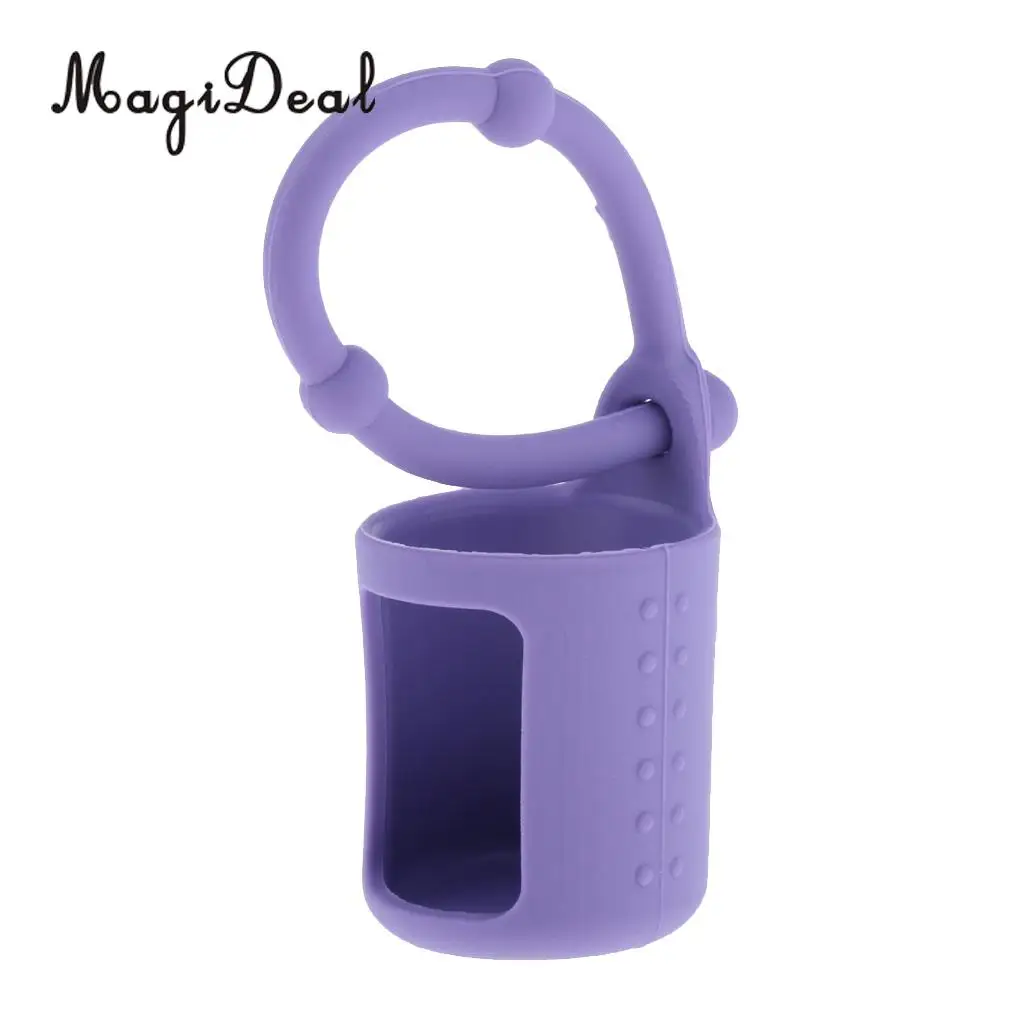 4pcs 5ml Silicone Cosmetic Makeup Essential Oil Roller Bottle Sleeves Carrying Storage Case Holder Pink Purple Green Orange