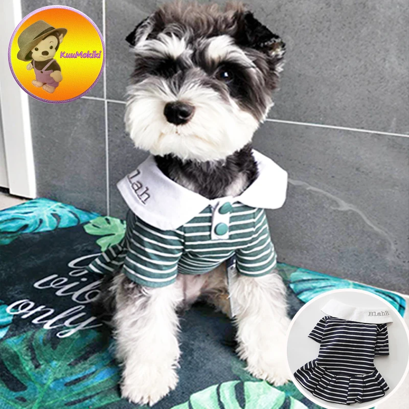 Personalize Design Two Colors Spring Summer Dog Dress Dresses Pet Jean