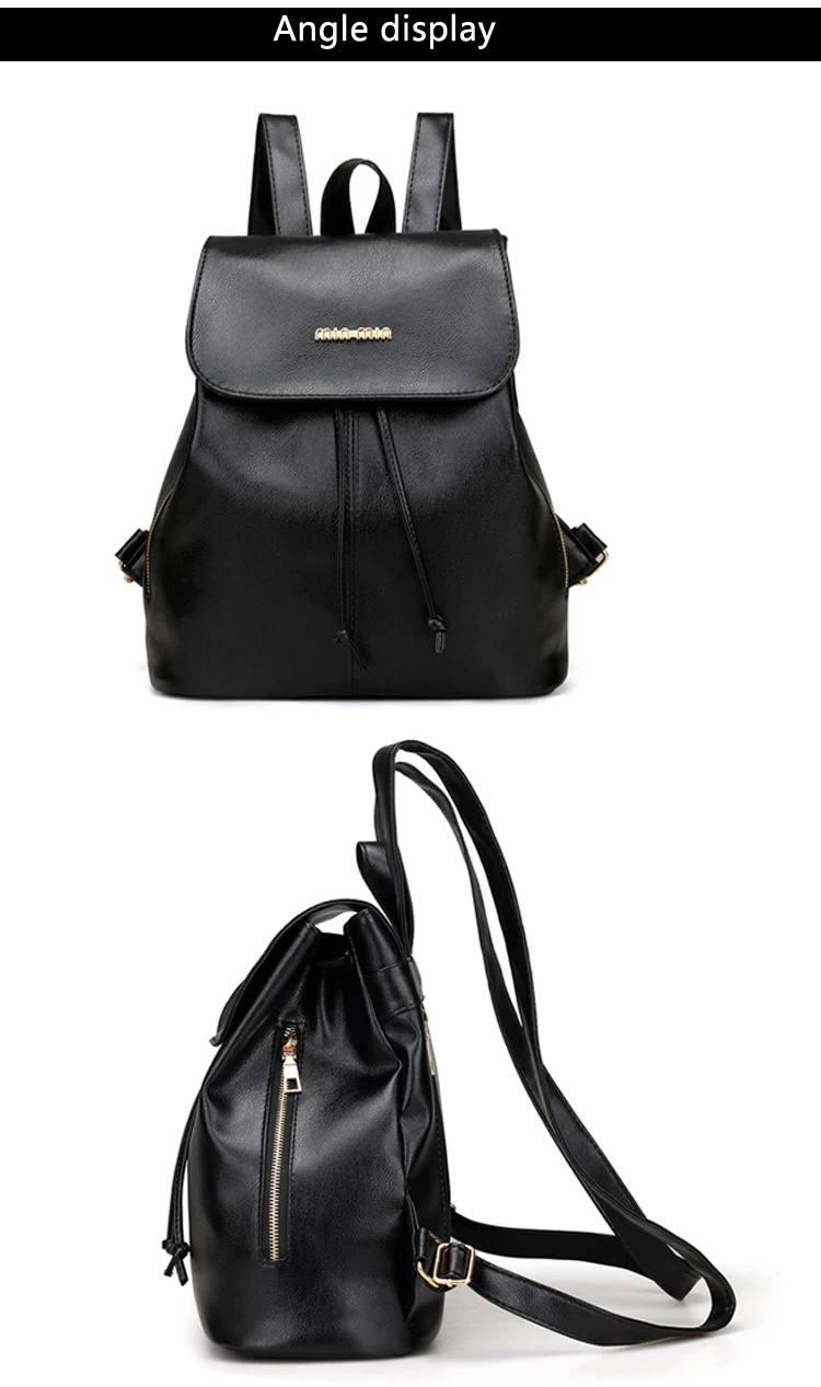 Мода композитный мешок 3 шт./компл. небольшие рюкзаки женские школьные сумки для девочек подростков черный рюкзак из искусственной кожи Для женщин Mochila