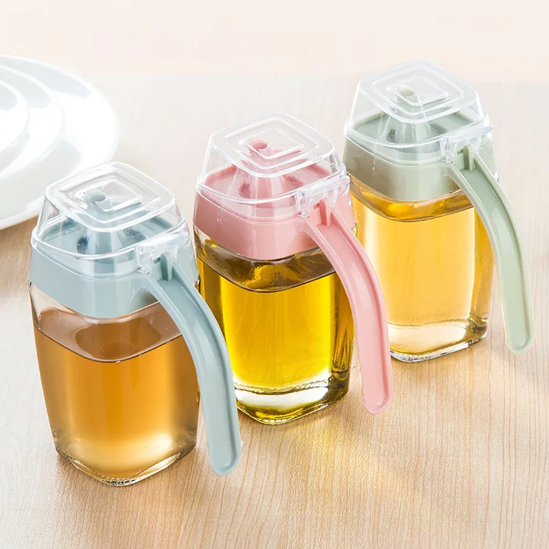 Диспенсер оливкового масла стеклянная бутылка, герметичный контейнер для хранения масла для приготовления пищи, нескользящая ручка, отлично подходит для кухни и барбекю