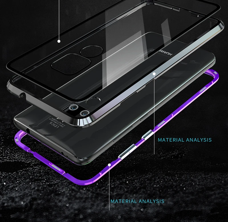 Адвака Магнитная Адсорбция металлический противоударный чехол для huawei mate 20 Pro Lite 20X Maimang 7 Honor V20 8X Magic 2 Магнитный чехол