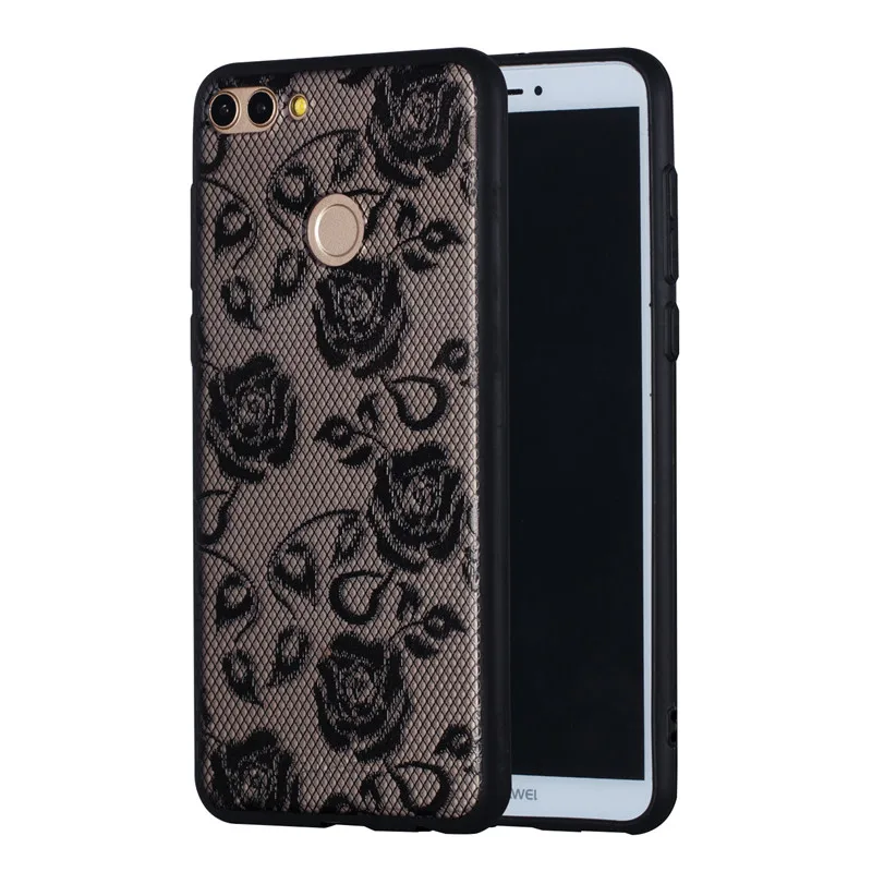 Case For Huawei P Smart Cases Luxury 3D Relief Lace Flower TPU + PC Silicone Case For Huawei Honor7A 7X 10 Y5 Y7 2018 Case Coque (28)