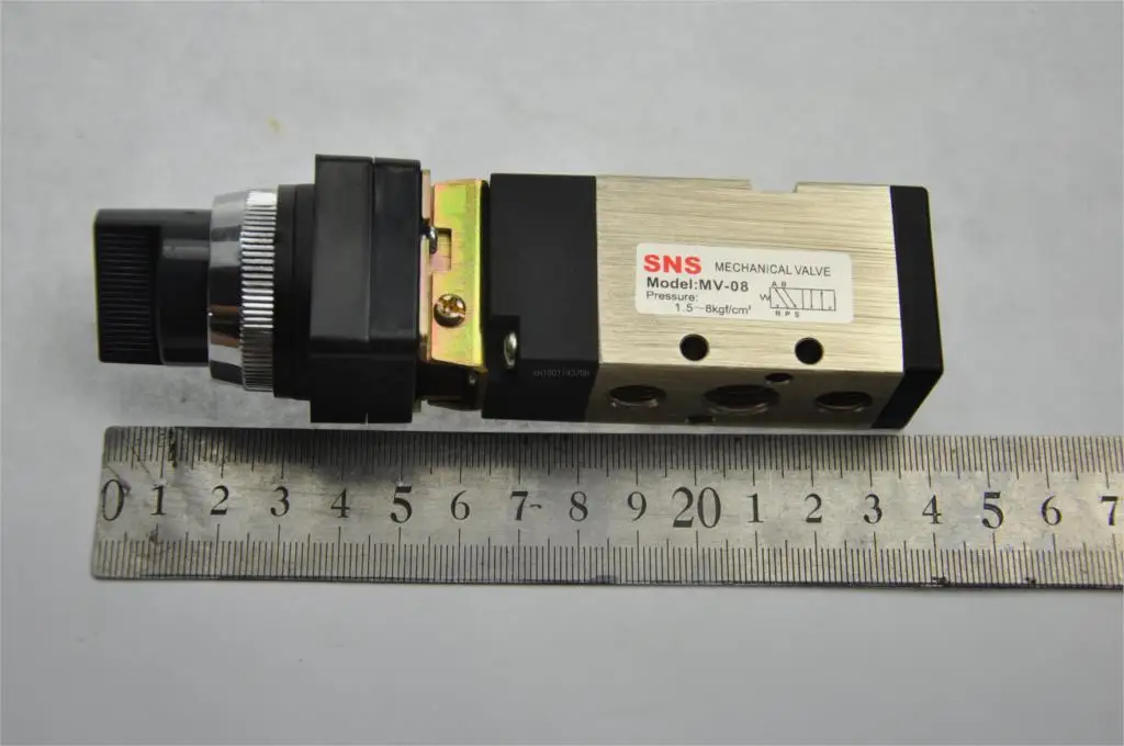 

SNS pneumatic air mechanical valve MV-08 1/4''BSPT hand control select button valve 2/5way