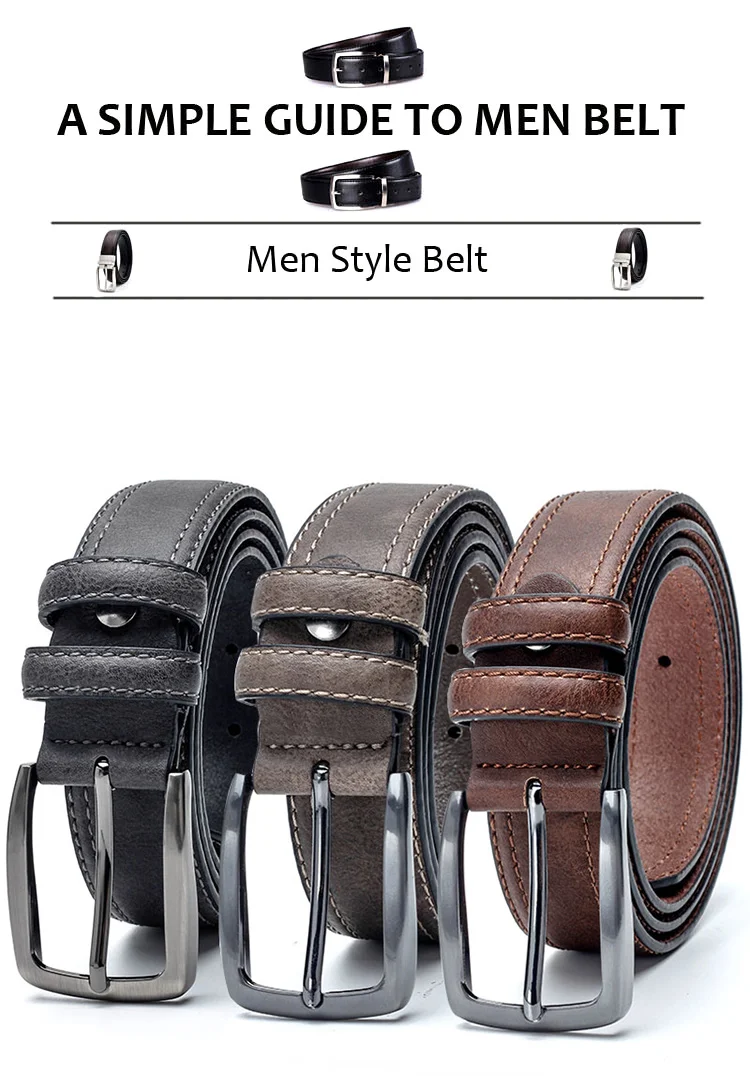 branded belt for men Men Vintage Belts For Jeans Luxury Split Leather Belt Men Famous Belt For Man Designer Belts With Vintage Style black belt with holes