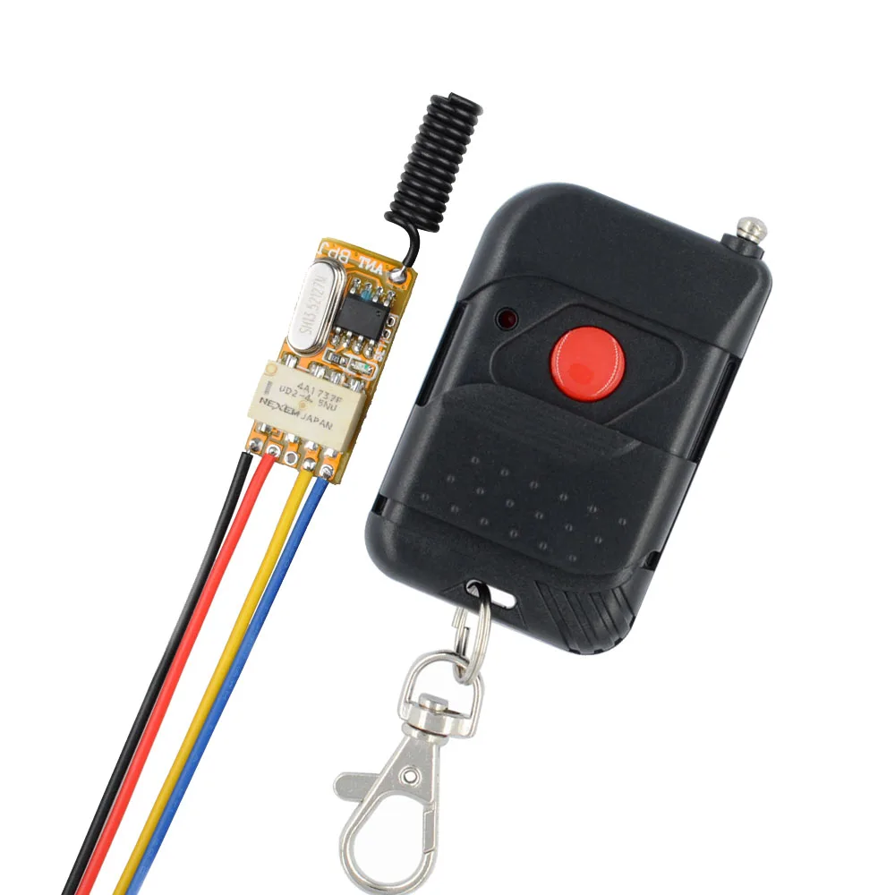 

Small Volume Relay Wireless Switch DC 3.7V 4.5V 5V 6V 7.4V 9V 12V Micro Battery Supply RF Receiver Transmitter