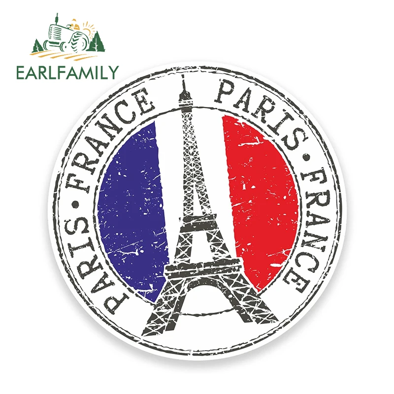 EARLFAMILY 13cm X 13cm Fransa ehir A k PARIS Vinil Yap kan Kask 