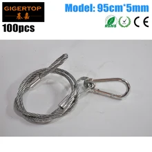 Спасательный трос для сценического освещения, 100 шт./партия, и розничная, хорошая цена, защитный кабель для сценического освещения, 5 мм x 95 см, аксессуары для светодиодного сценического освещения